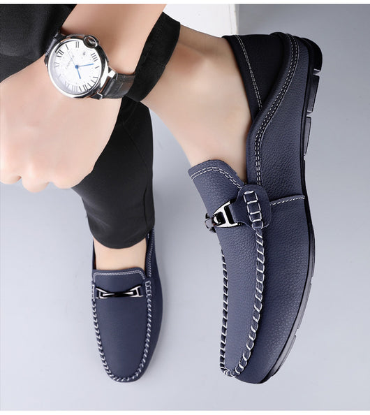 Zapatos Casuales Extra Grandes de Cuero con Suela Gommino Ancha - Image 13