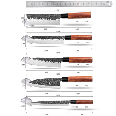 Cuchillo Santoku Forjado a Mano - Hoja de Chef Profesional - Image 5