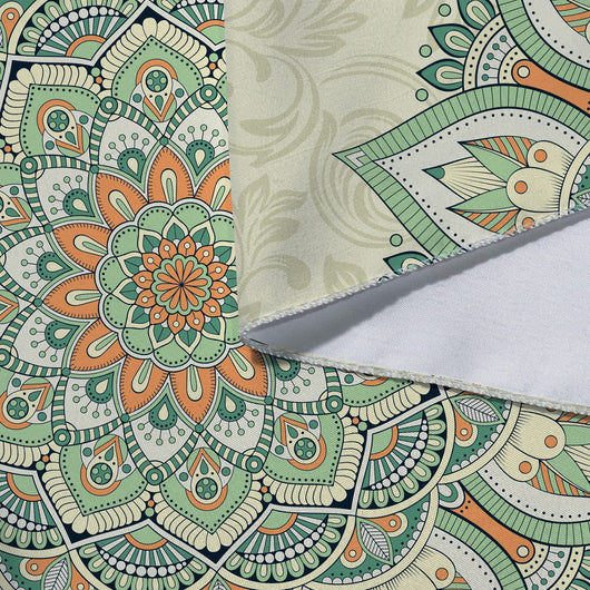 Tapiz Mandala Verde Bohemio - Colgante Pared Salvia - Image 7