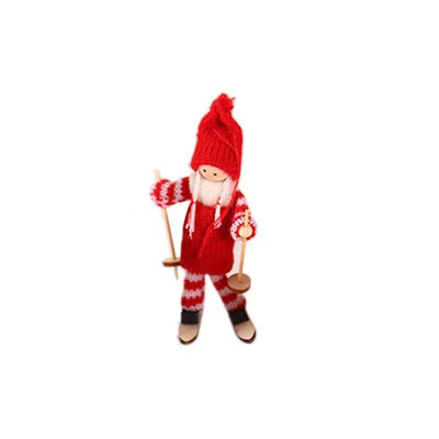 Muñeco Esquiador Navideño de Madera Artesanal - Image 16