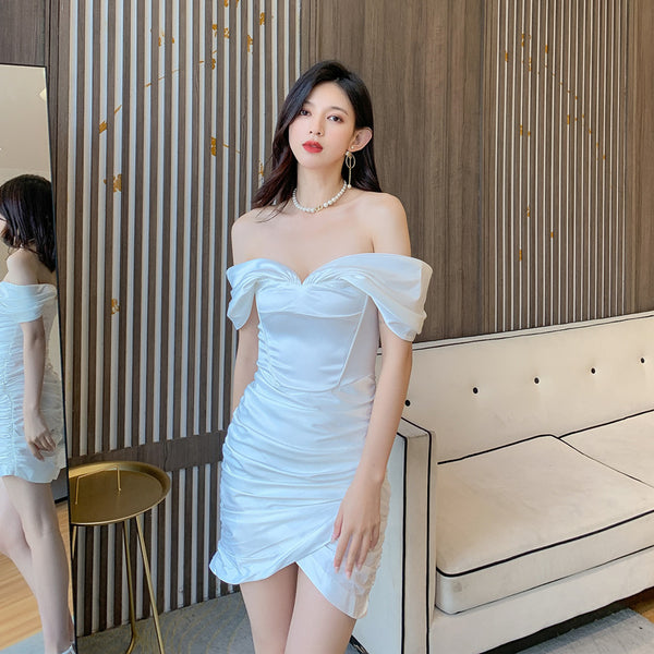 Vestido Tubo Satinado Diosa del Temperamento para Mujer