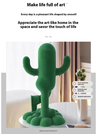 Adorno Decorativo Cactus Humanizado con Textura Suave - Image 5