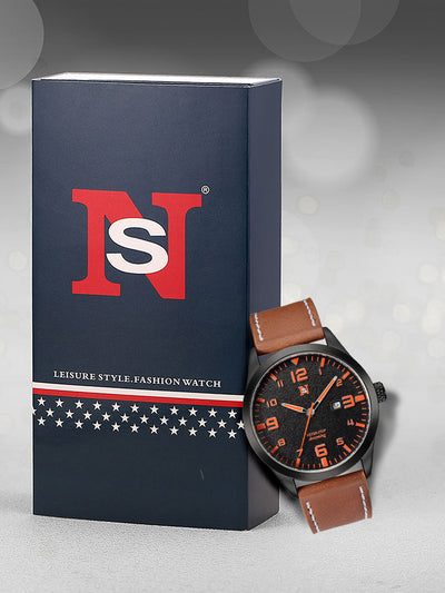 Reloj de Cuarzo para Hombre con Correa de Cuero, Esfera Grande y Calendario - Image 18