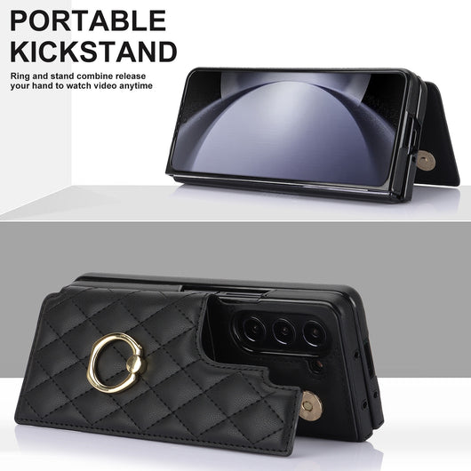 Funda de Cuero con Doble Hebilla para ZFOLD56 y ZFOLD34 - Estilo Clásico - Image 14