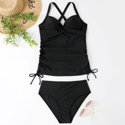 Traje de Baño Separado Mujer Ajustado Color Sólido Nylon Premium - Image 22