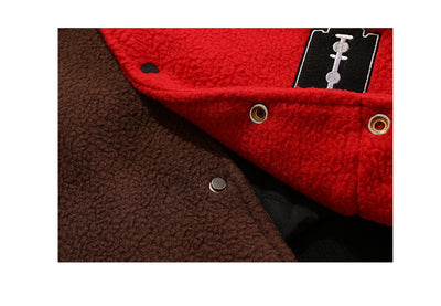 Chaqueta Universitaria Retro de Lana de Cordero para Mujer - Image 10