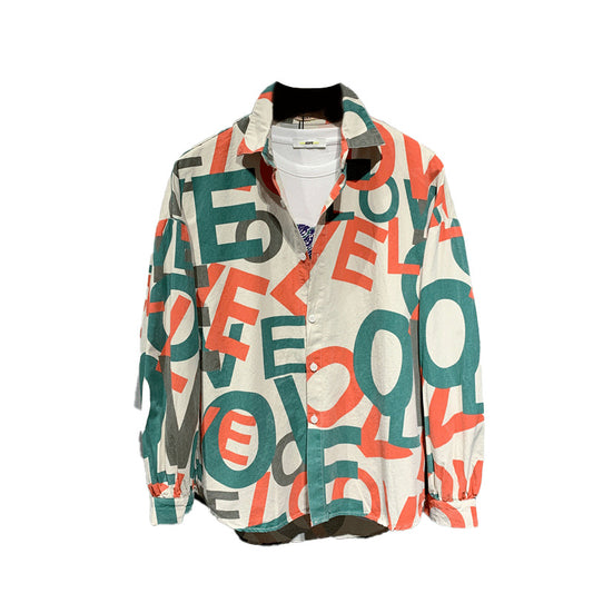 Camisa Suelta Larga Hong Kong Estilo Viento