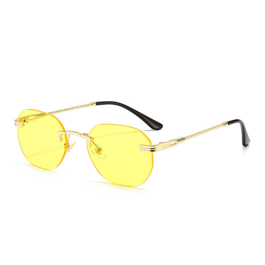 Gafas de Sol Cuadradas Sin Marco para Mujer con Lentes Marinos - Image 6
