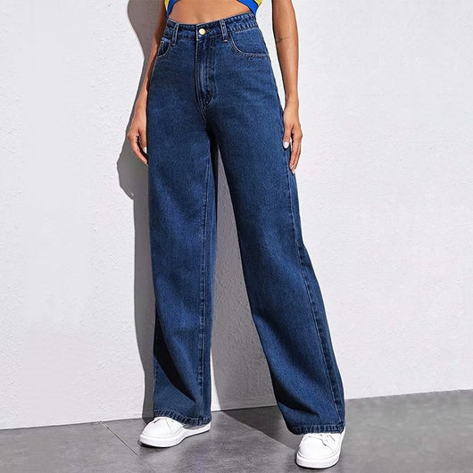 Jeans Rectos Lavados Cintura Media para Mujer - Image 8