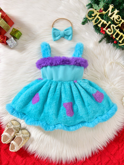 Vestido de Lana para Niña con Tirantes y Lunares - Image 6