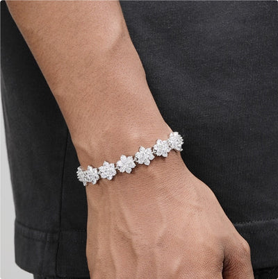 Pulsera Lotus de Diamantes Azules para Hombre - Cadena de Tenis Hip Hop Dopamina - Image 17