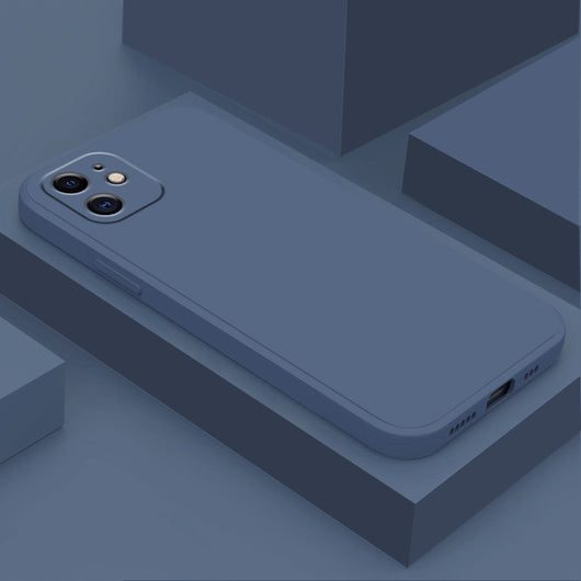 Funda de Silicona Líquida TPU con Bordes Rectos y Colores Sólidos - Image 3