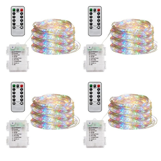 Cadena de Luces LED Impermeable con Control Remoto para Decoración de Fiestas y Bodas