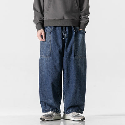 Pantalón Ancho Recto Estilo Japonés Talla Grande - Image 14