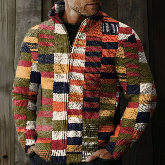 Chaqueta Suelta con Cuello de Pie y Cierre de Cremallera para Hombre - Image 7