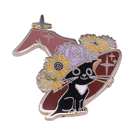 Broche Gato Mago Negro con Sombrero Clasificador - Pin Mágico Kawaii - Image 6