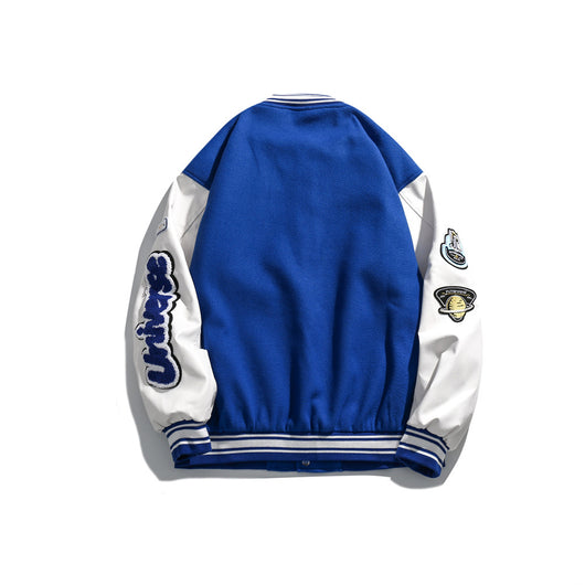 Chaqueta Deportiva de Béisbol con Parches de Contraste - Image 11