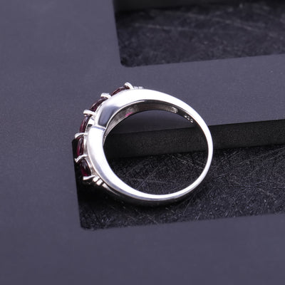 Anillo de Granate Rosa Natural con Plata 925 - Diseño Elegante en Piedra Semipreciosa - Image 5