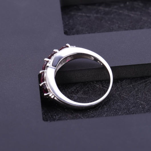 Anillo de Granate Rosa Natural con Plata 925 - Diseño Elegante en Piedra Semipreciosa - Image 5