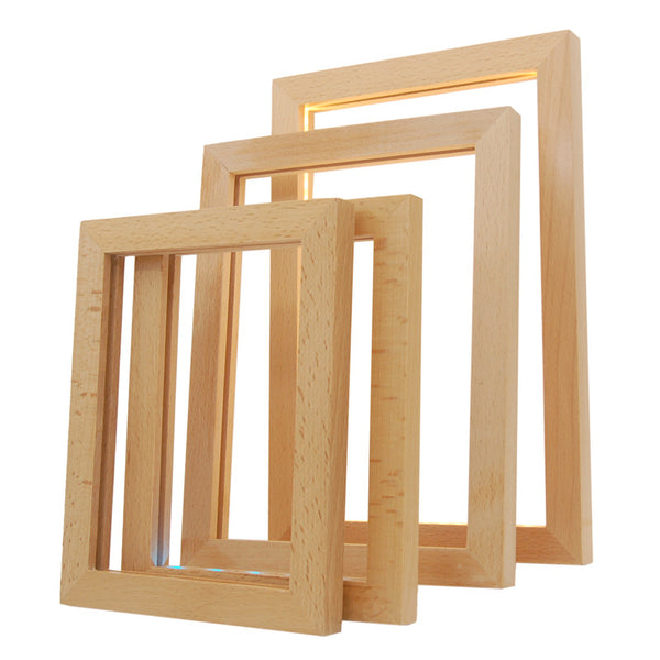 Marco Luminoso de Madera con Luz LED Nocturna