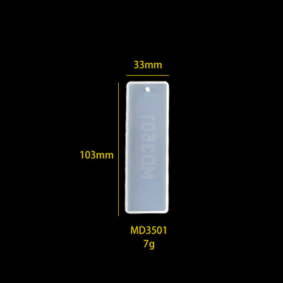 Moldes de Silicona para Marcapáginas de Resina - Set Plumas y Rectángulos DIY - Image 2
