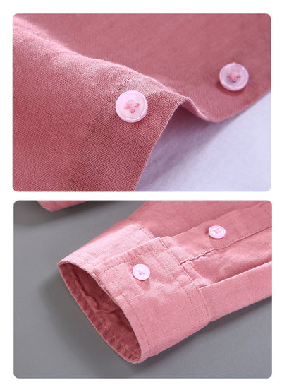 Camisa de Lino Puro para Hombre - Estilo Versátil Moderno - Image 26