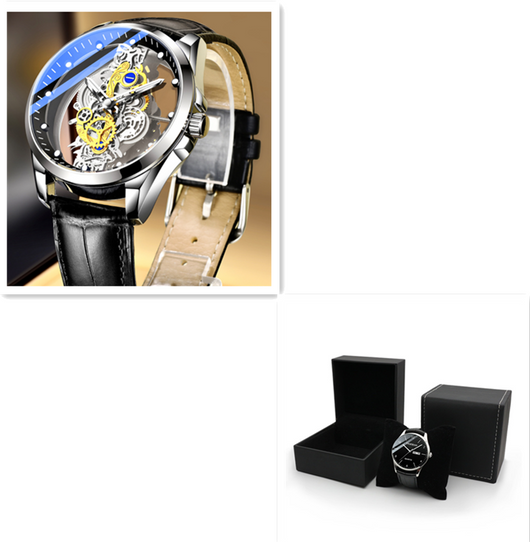Reloj Automático Esqueleto Dorado de Lujo para Hombre - Image 14