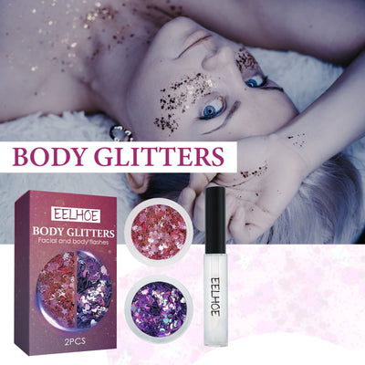 Maquillaje Facial y Corporal con Lentejuelas Brillantes - Image 2