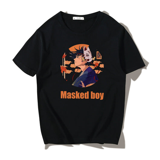 Playera Suelta Estampada Cuello Redondo Manga Corta para Hombre - Image 16
