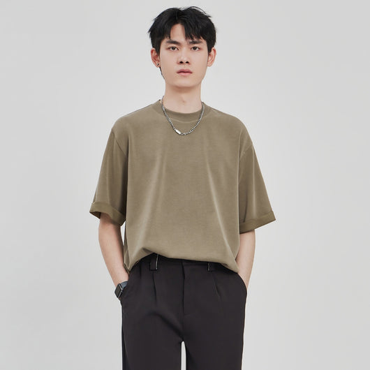 Camiseta Drape Suelta para Hombre - Estilo Casual Relajado - Image 3