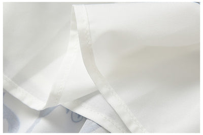Vestido de Verano Azul y Blanco con Estampado de Tirantes de Porcelana - Image 6
