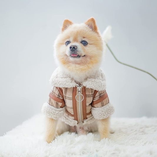 Abrigo Cuadrille para Mascotas - Invierno Cálido con Forro de Lana - Image 2