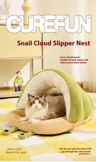 Cama Térmica Semicerrada para Gatos - Nido Acogedor tipo Caracol - Image 8