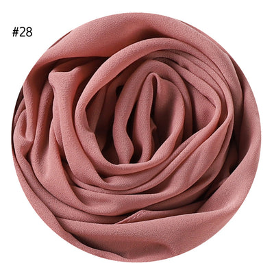 Pañuelo de Gasa Perlada en Colores Sólidos - Cobertura Elegante Monocromática - Image 31