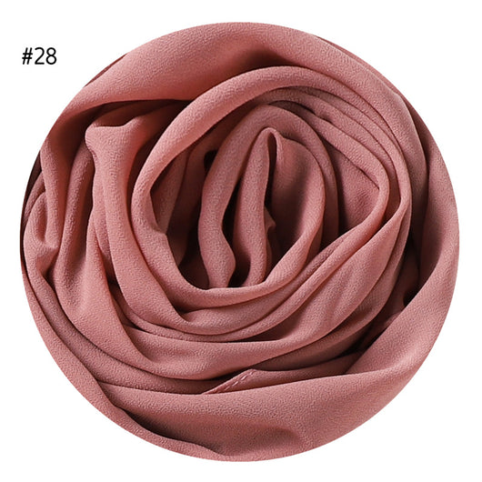 Pañuelo de Gasa Perlada en Colores Sólidos - Cobertura Elegante Monocromática - Image 31
