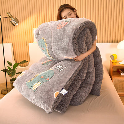 Edredón Térmico Reversible de Lana Polar Gruesa para Invierno - Image 9