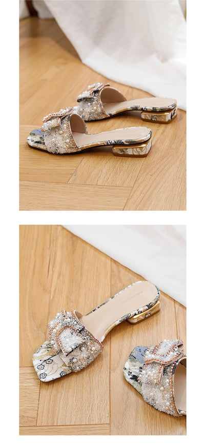 Sandalias de Tacón Grueso con Strass para Mujer - Image 11