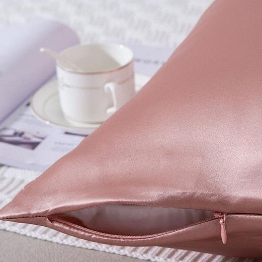 Funda de Almohada Doble Cara de Seda Pura 19 M Color Sólido - Image 14
