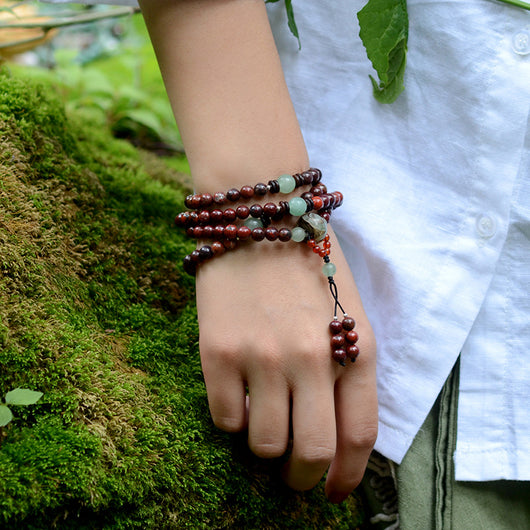 Pulsera de Cuentas de Jade Hongshi Dongling - Image 8