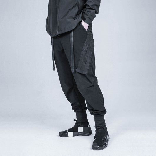 Pantalones Tácticos Sueltos con Bandas en Tobillo - Estilo Mecánico Overol para Hombre - Image 4