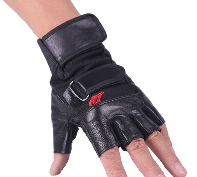 Guantes de Cuero Tácticos de Medio Dedo para Actividades Outdoor - Image 7