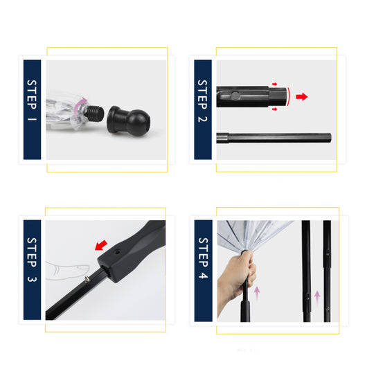 Paraguas Transparente para Perros con Cadena Antideslizante y Diseño Desmontable - Image 4
