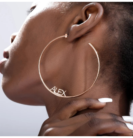 Aretes de Aro Personalizados en Acero Inoxidable con Iniciales - Image 7