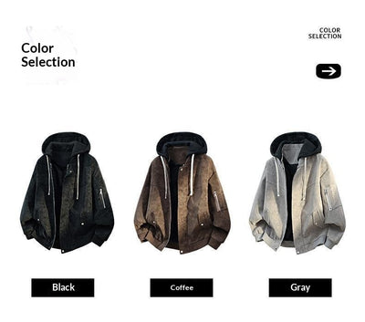 Chamarra Hoodie Hombre Versátil y Cómoda de Ajuste Relajado - Image 11