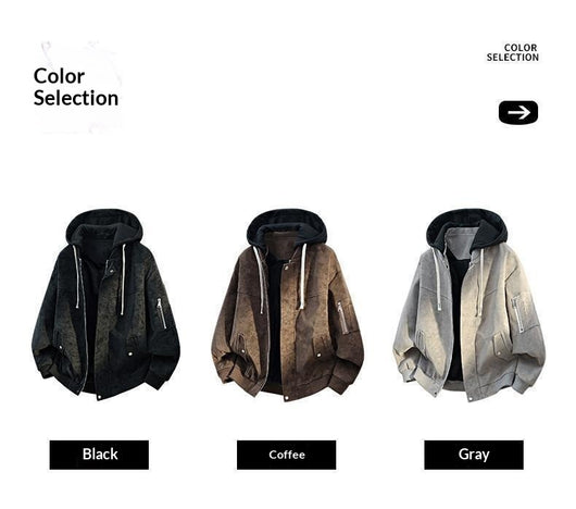 Chamarra Hoodie Hombre Versátil y Cómoda de Ajuste Relajado - Image 11