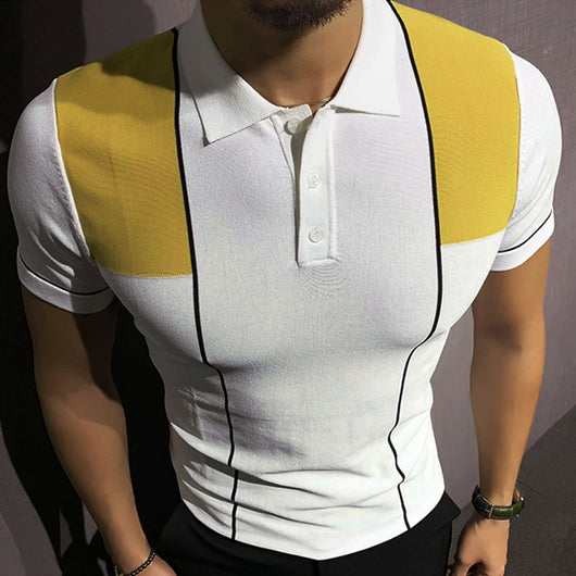 Polo de Punto Casual Business para Hombre - Diseño Bicolor Verano - Image 12