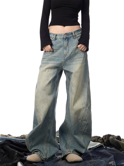 Pantalones Vaqueros Sueltos Desgastados con Efecto Vintage Mujer - Image 26