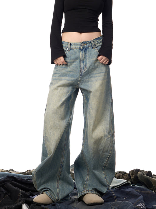 Pantalones Vaqueros Sueltos Desgastados con Efecto Vintage Mujer - Image 26