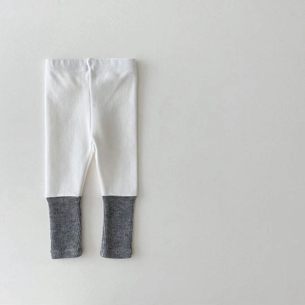 Leggings de Algodón Elastizado con Combinación de Colores para Niñas - Image 10