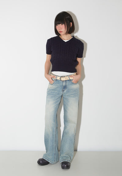 Pantalones Vaqueros de Pierna Ancha Cintura Alta para Mujer - Image 25